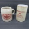 Two Advertising mug steins, Minn and Illinois