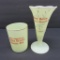 Two Merry Christmas custard glass souvenirs