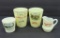 Four Michigan Souvenir pieces, custard glass