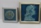 Two Art Tiles, portrait and stove tile