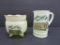 Waukegan Public Library Custard Glass pitchers, souvenirs