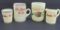 Four South Dakota custard glass souvenir items