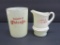 Two Chicago custard glass souvenirs, creamer and tumbler