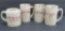 Four steins mugs, Ohio, Wis, and NH