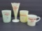 Four Michigan Souvenir pieces, custard glass