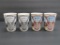 Four Austrian Transferware tumblers, Souvenir Pittsburg, 3 1/2