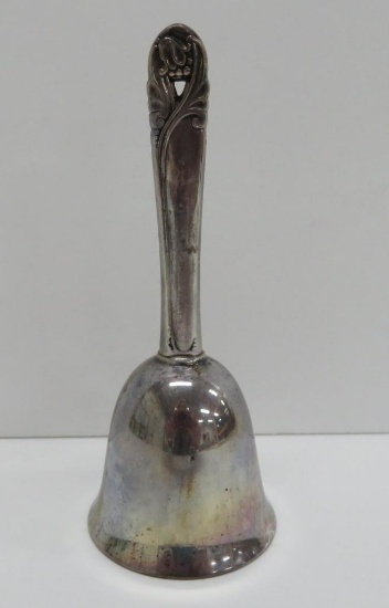 Sterling silver service bell, 5"