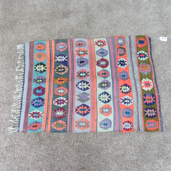 4' Vintage woven rug