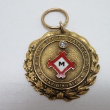 1916 Marathon Gold Medal, Hess & Culbertson, marked 14K