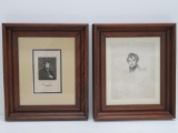 Two Tyrone Power engravings, framed