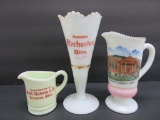 Milk glass and Custard glass souvenir pieces Minnesota