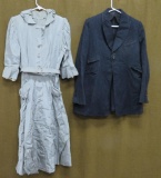 Vintage womans dress and mens suit coat