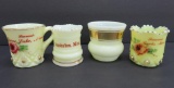 Four Toothpick holders, custard glass souvenirs Minnesota