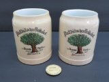 Two steins, mugs, 1906 Brands Park Souvenirs