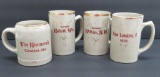 Four steins mugs, Ohio, Wis, and NH