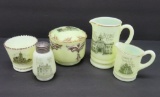 Assorted Souvenir custard glass Wis and Minnesota