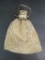 Vintage Gold mesh expandable purse bag, satin lined