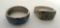 Two turquoise inlay rings