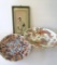 Oriental Crane art and two lovely oriental dishes