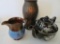 Lustre Creamer, English Teapot and Vase