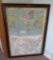 Framed US and World Map, 24