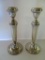 Pair of weighted Sterling candlesticks 8 1/2 inches tall, some dents noted