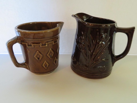 Two stoneware pitchers