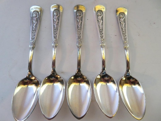 Four cherub demitasse spoons, 1847 RB A1