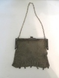 Vintage German Silver Mesh bag, purse with chain handle