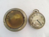 Elgin pocket watch and empty watch case