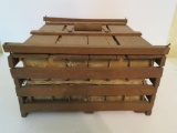 Wooden slate egg crate, 6 1/2