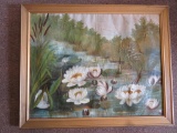 Early Water Lily oil painting on canvas, 24