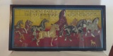 1903 Fabulous Horse Fair at the Stockyard Print, framed 27 3/4