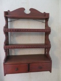 Lovely wall shelf with two drawers and egg and dart carving
