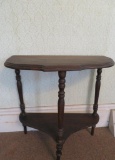 Vintage Wooden Half Table, Demi Lun, 22
