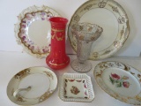 Assorted China and Vases, gold decorated
