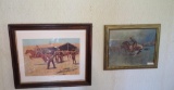 Two Framed Western Prints by Frederic Remington