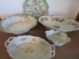 Five pieces of Assorted Limoge and Bavarian, plates, bowls and dishes