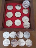 18 Boeing Employee Coin Club tokens, silver, 1990's to early 2018