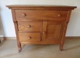 Commode, three drawer and one door, 32