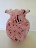 End of the day colored art glass vase, 5 inches