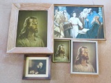 Five religious pictures, Jesus and prayer portrait