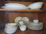 Homer Lauglin China, partial set, some crazing and staining noted