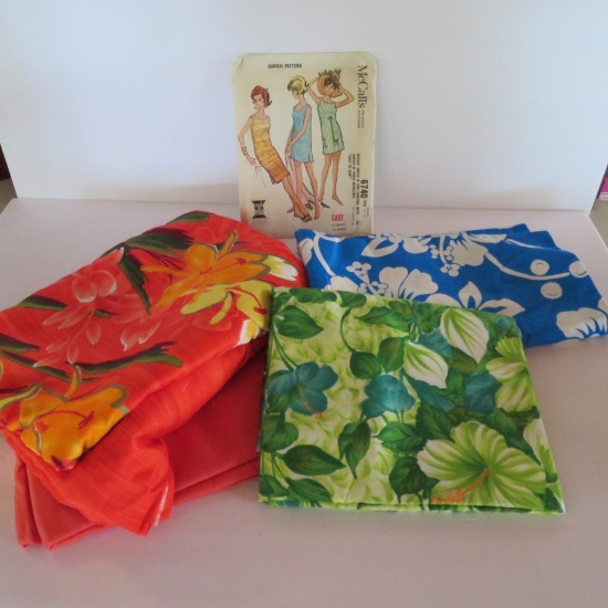 Vintage pattern and Hawaiiann fabrics