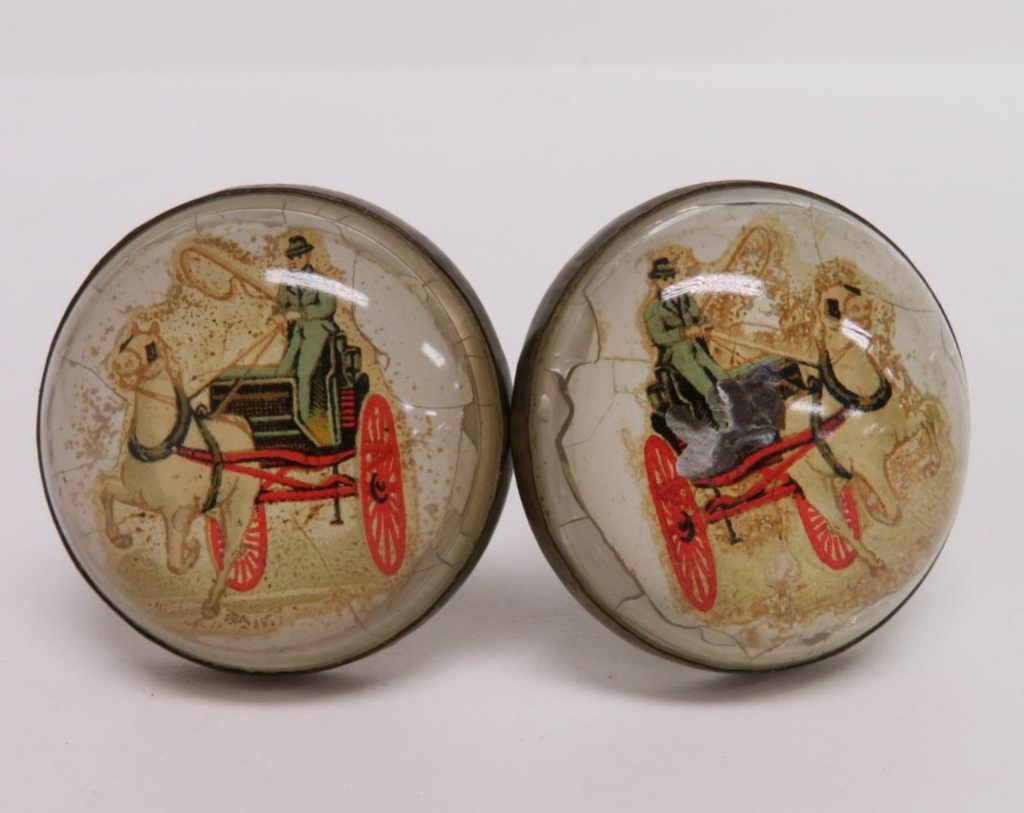 Lot Two Horse Drawn Buggy Gl Curtain Tie Backs Lot Two Horse Drawn Buggy Gl Curtain Tie Backs