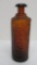 Tippecanoe log bitters bottle, HH Warner & Co, amber, 9