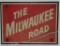 Metal Milwaukee Road sign