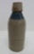 EL Husting Milwaukee stoneware bottle, cobalt band, 7 3/4