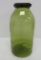Green wax sealer canning jar with metal lid, FCG Co