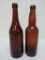 Chas Valley Co bottles #2 and #1 Cream City Glass Co ,amber bottles